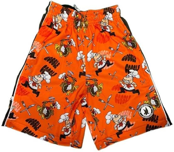 חברת Flow Society Turkey Gobble Boys Lacrosse Shorts | מכנסיים קצרים של בנים | מכנסיים קצרים